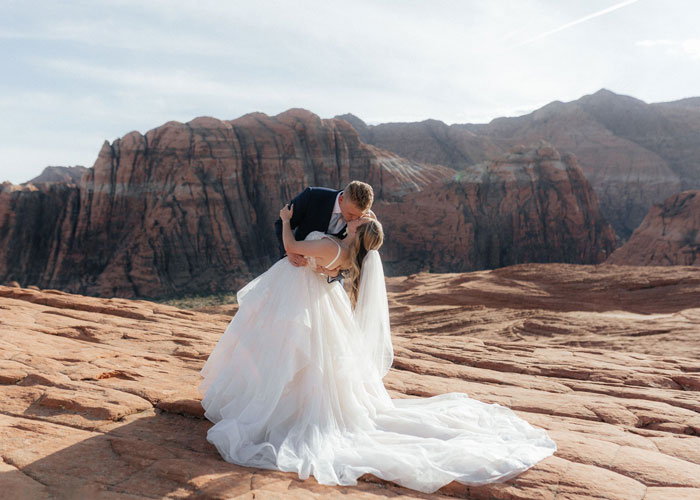 Clayton and Kallista Wedding in snow canyon state park